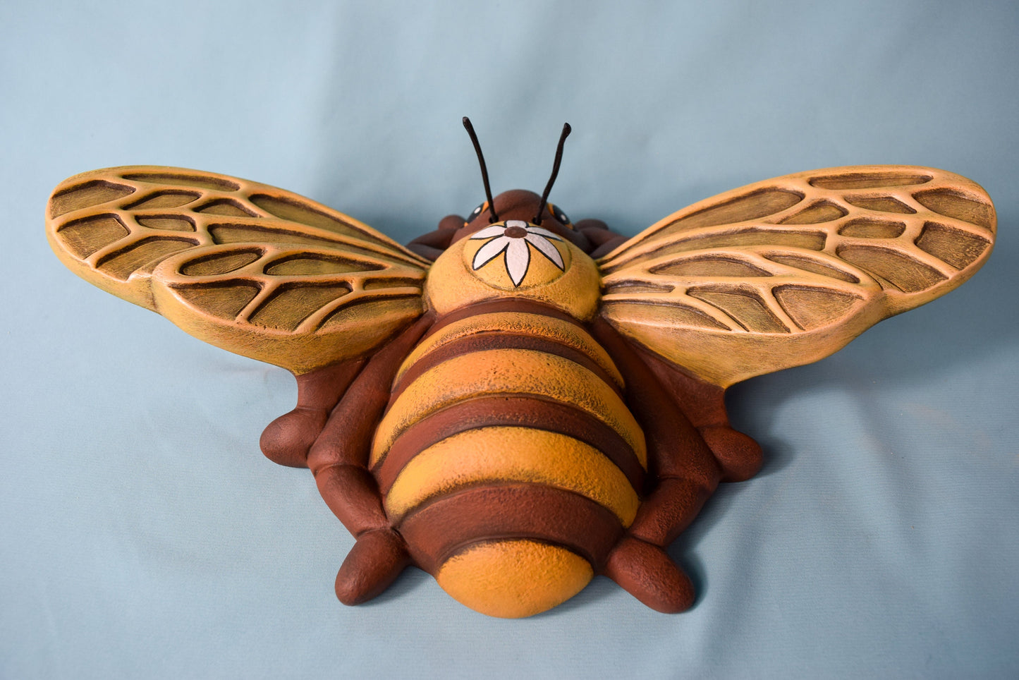 Large Honey Bee Wall Hanging | Big Bee Fence Art | Garden Bumblebee | Flower Bee Yard Art