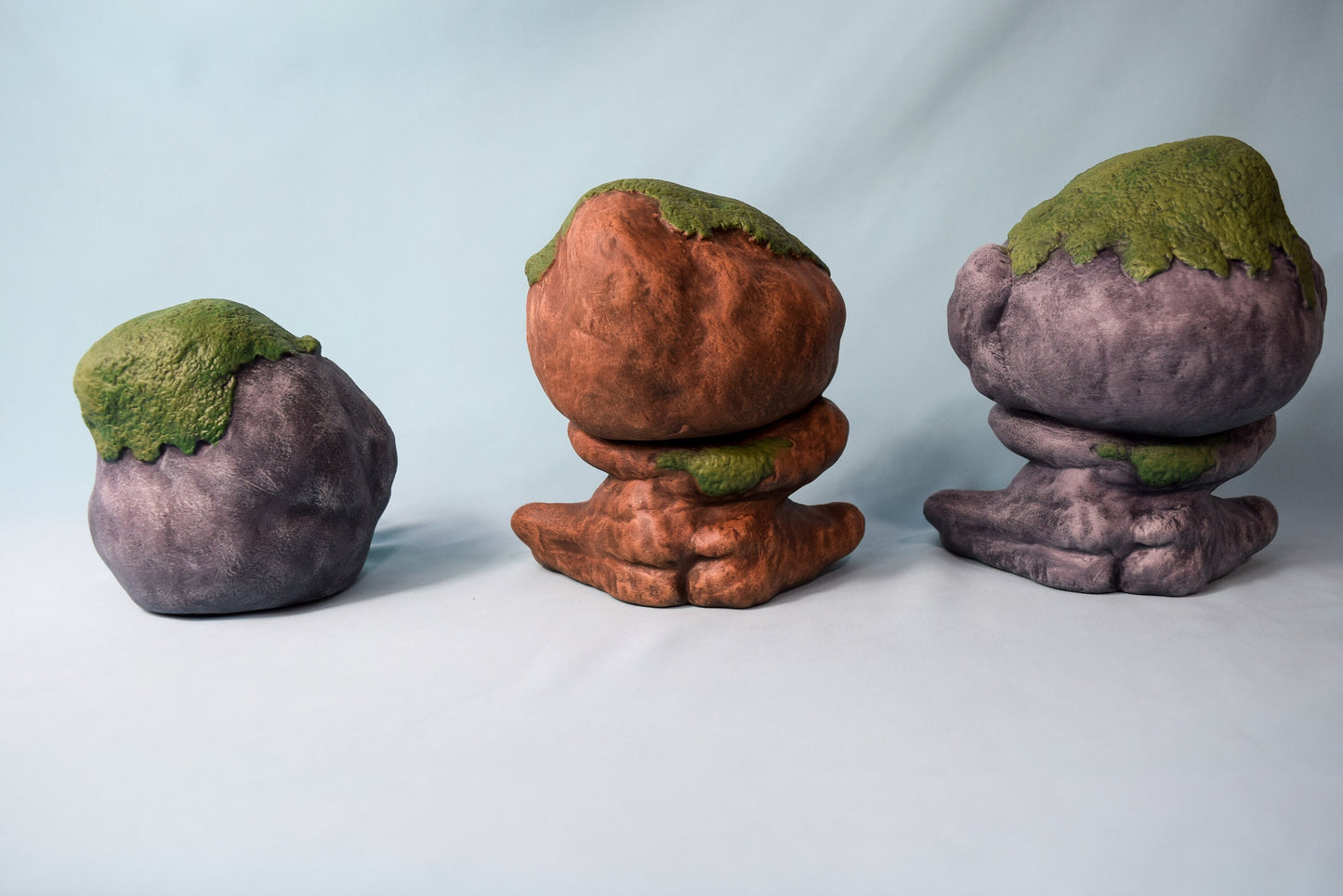 Rock Faces - Speak No Evil - See No Evil - Hear No Evil - Funny Face Garden Stone Decor