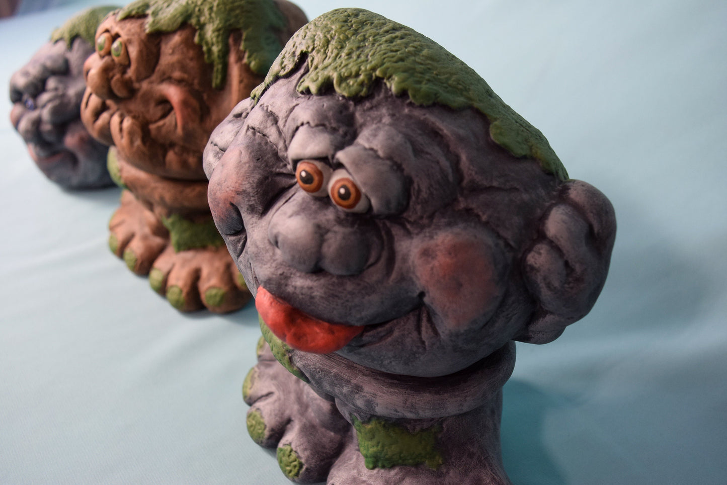 Rock Faces - Speak No Evil - See No Evil - Hear No Evil - Funny Face Garden Stone Decor