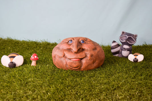 Rock Face | Tongue Sticking Out | Dewey | Father's Day Gift| Garden Decor | Yard Art | Gift for Gardener | Outdoor Rock Decor | Cottagecore