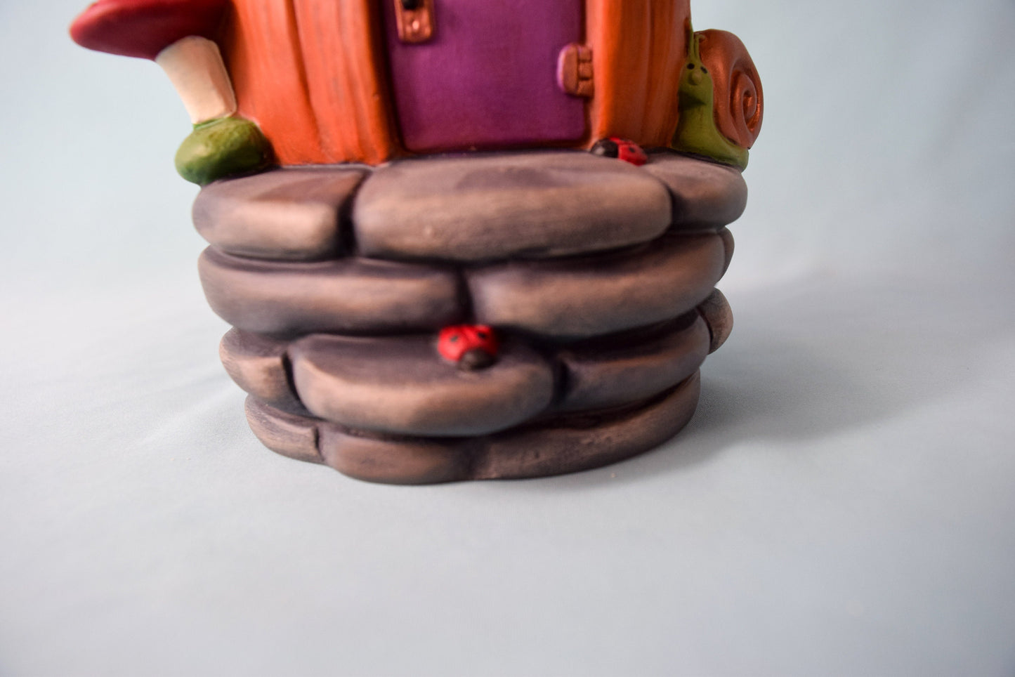 Pumpkin Fairy House | Halloween Fairy Garden | Big Pumpkin Cottage | Spooky Fairy House | Fall Fairy Garden Accessories - Teresa's Ceramics