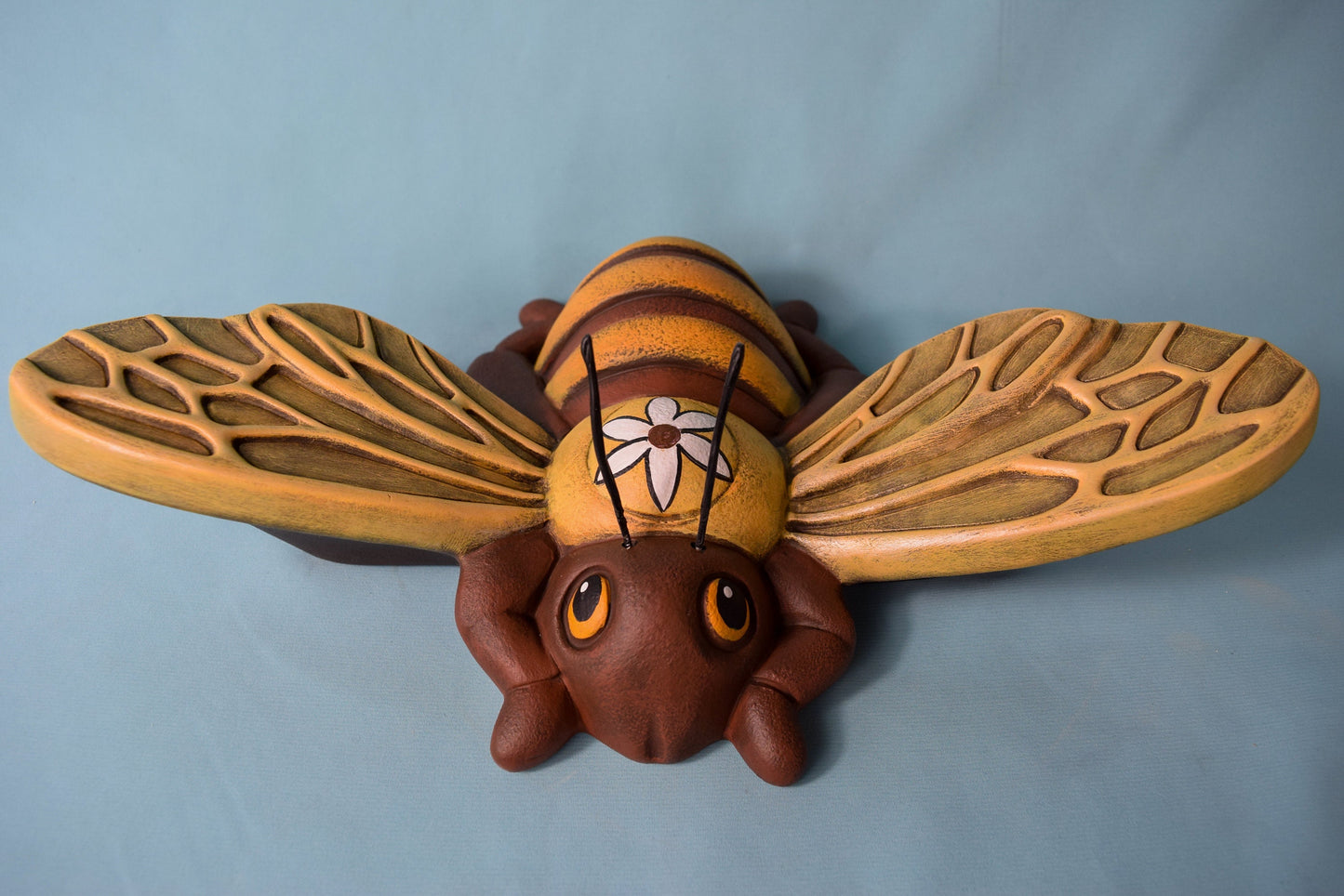 Large Honey Bee Wall Hanging | Big Bee Fence Art | Garden Bumblebee | Flower Bee Yard Art