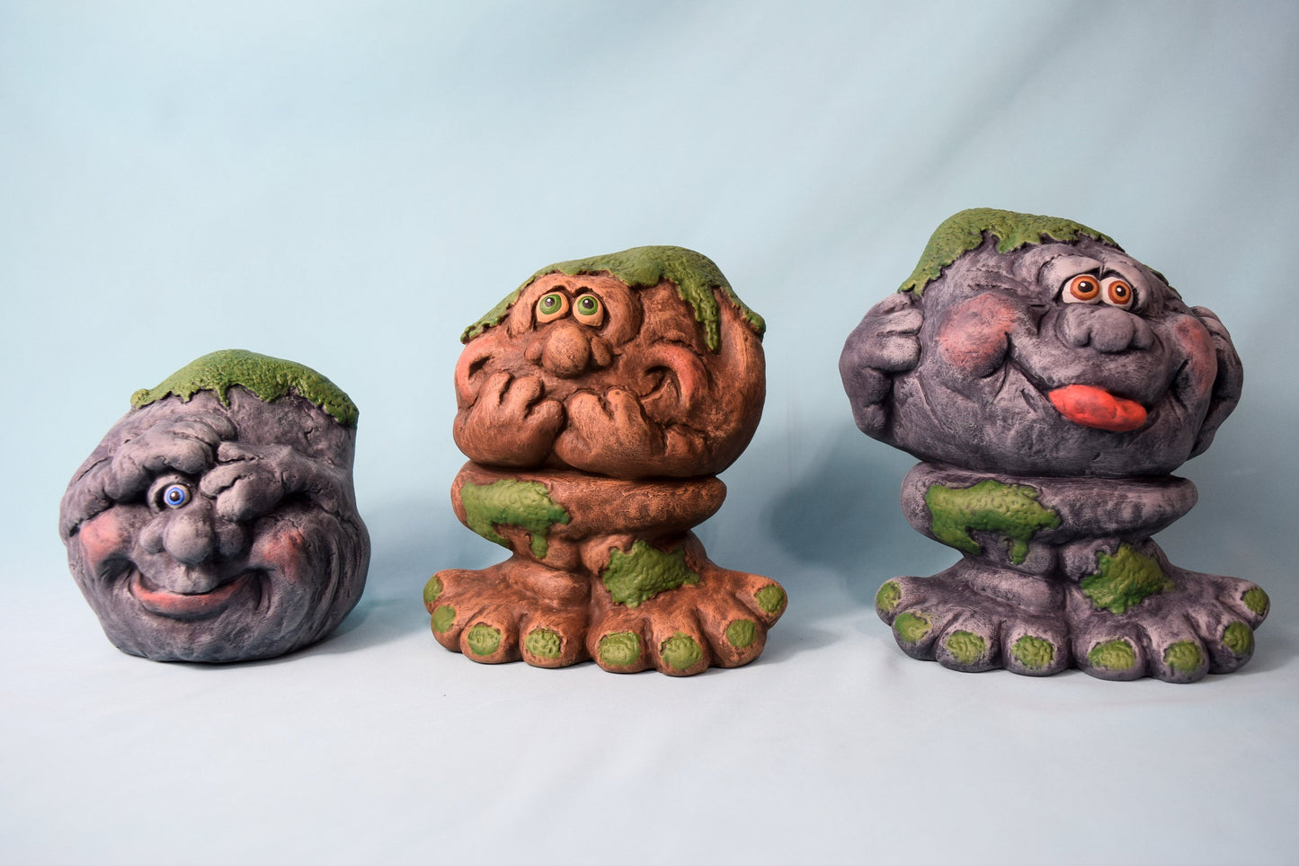 RESERVED for 3e3timci - Rock Faces - Speak No Evil - See No Evil - Hear No Evil - Funny Face Garden Stone Decor