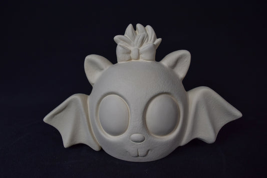 Halloween Hairbow Bat | Unpainted Ceramic Bisque | Do It Yourself | Halloween Paint Party | Scrunchie Bat | Cute Halloween DIY Painting - Teresa's Ceramics
