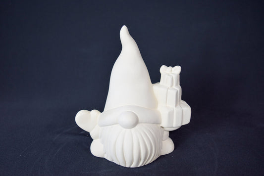 Unpainted Ceramic Gift Gnome | Christmas Paint Party | Do It Yourself Ceramics | DIY Crafts | Unfinished Ceramic Bisque | Christmas Gnome
