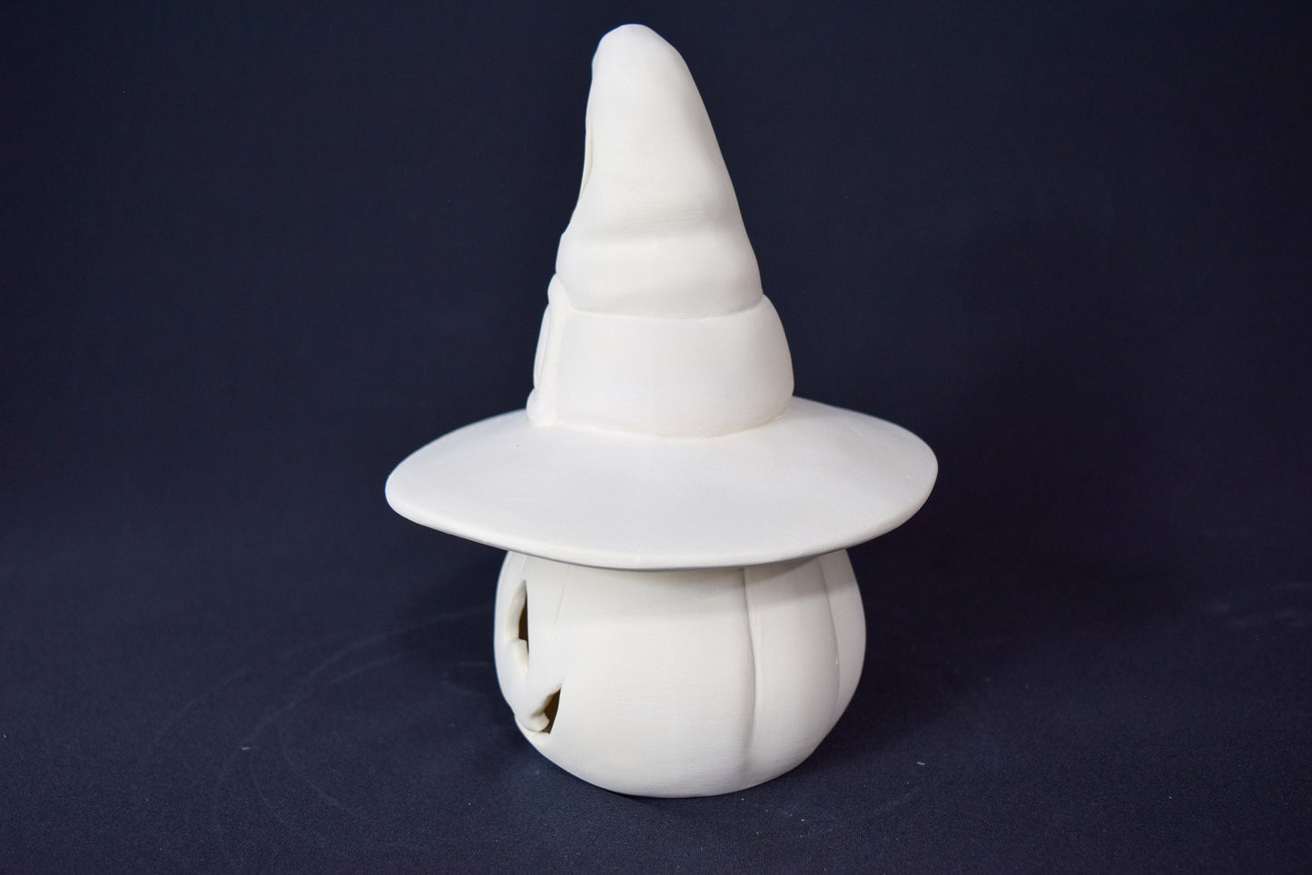 Witch Hat Pumpkin | Unpainted Ceramic Bisque | Halloween Paint Party | Halloween Tree Topper | DIY Kid's Art Project | Pumpkin Hat Lantern