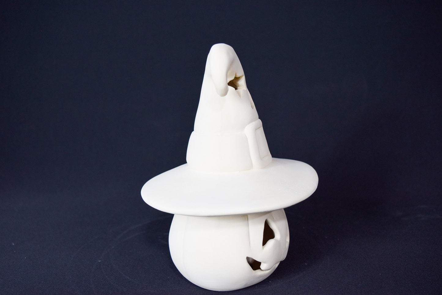 Witch Hat Pumpkin | Unpainted Ceramic Bisque | Halloween Paint Party | Halloween Tree Topper | DIY Kid's Art Project | Pumpkin Hat Lantern