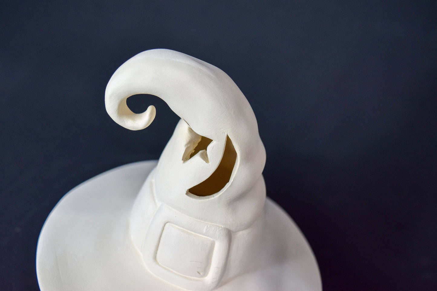 Witch Hat Pumpkin | Unpainted Ceramic Bisque | Halloween Paint Party | Halloween Tree Topper | DIY Kid's Art Project | Pumpkin Hat Lantern