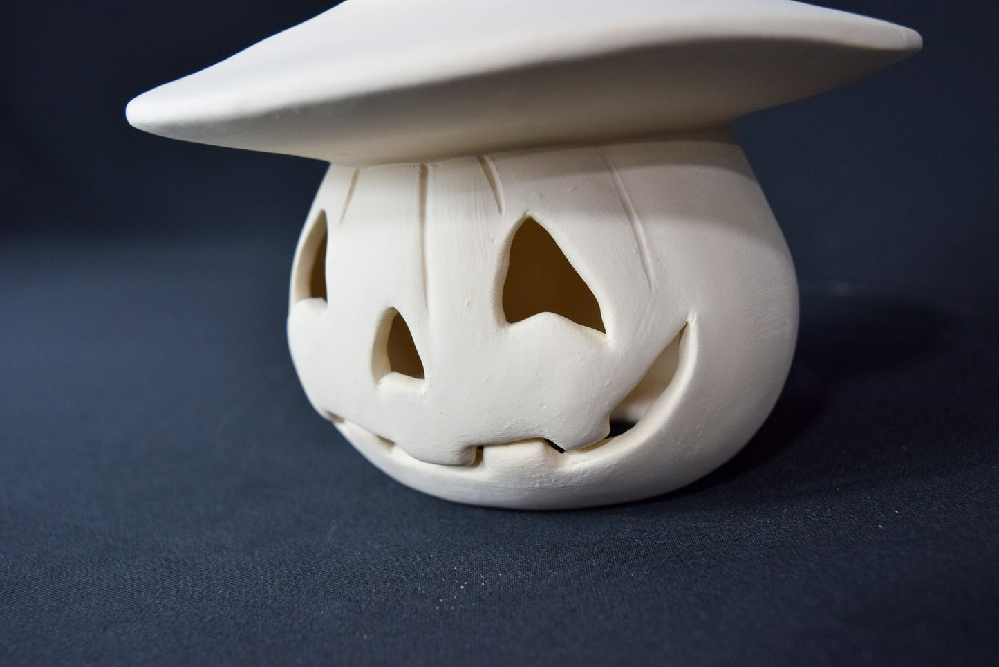 Witch Hat Pumpkin | Unpainted Ceramic Bisque | Halloween Paint Party | Halloween Tree Topper | DIY Kid's Art Project | Pumpkin Hat Lantern