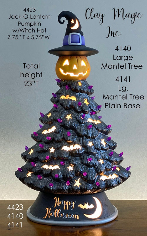 Witch Hat Pumpkin | Unpainted Ceramic Bisque | Halloween Paint Party | Halloween Tree Topper | DIY Kid's Art Project | Pumpkin Hat Lantern