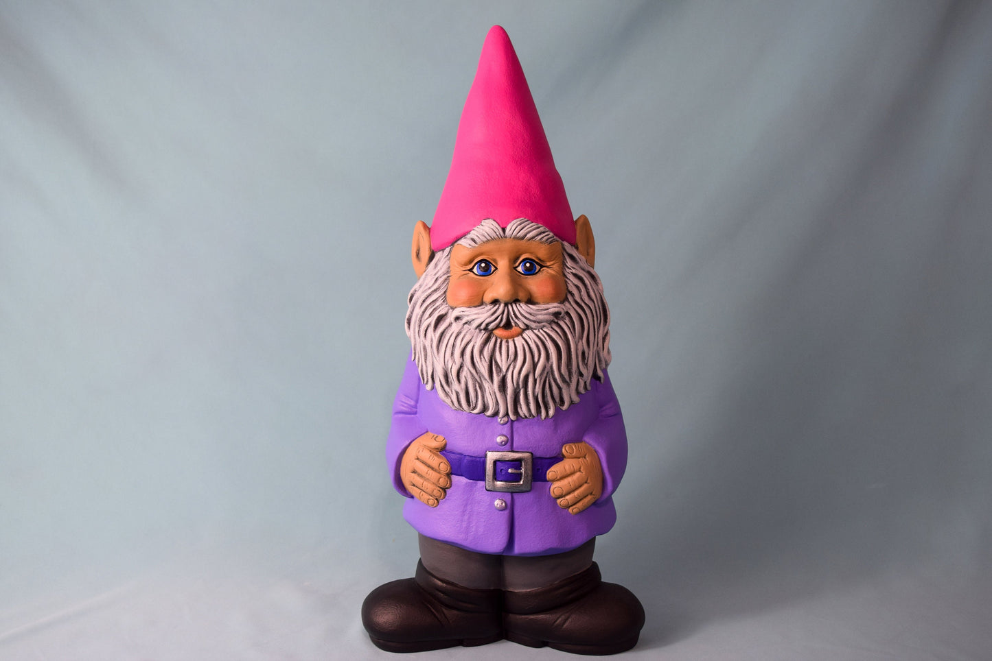 Cute Ceramic Garden Gnome Statue: Outdoor Yard Art Figurine for Spring & Summer Decor