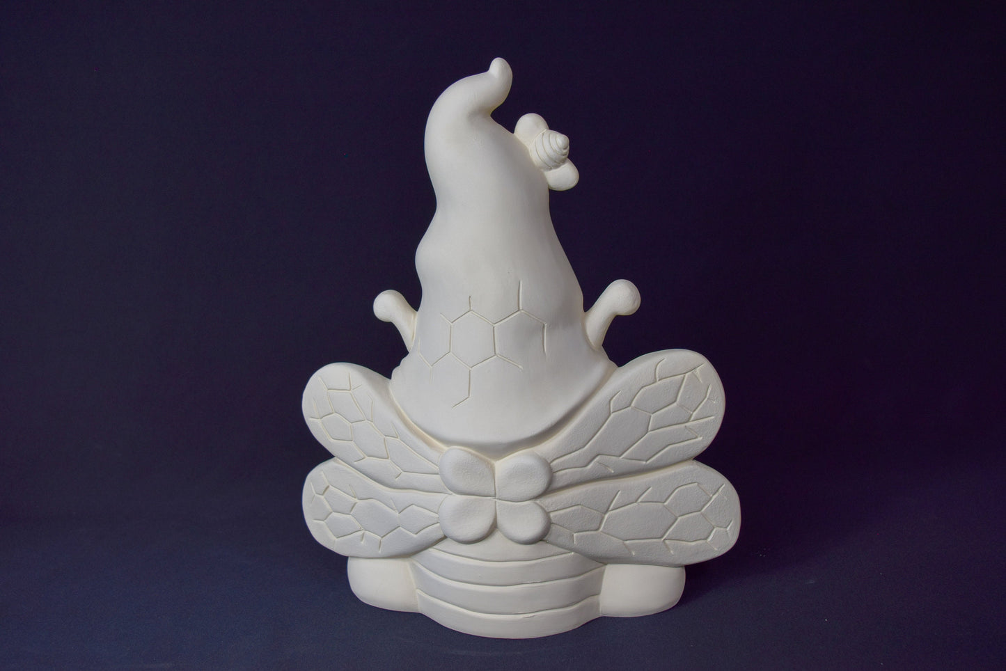 8-inch Unpainted Buzzbee Bee Gnome Ceramic Figurine for DIY Paint Party Crafts