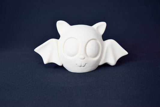 Unpainted Halloween Bat Ceramic Figurine - DIY Paint Party Craft for Kids & Adults - Cute Bisque Decoration