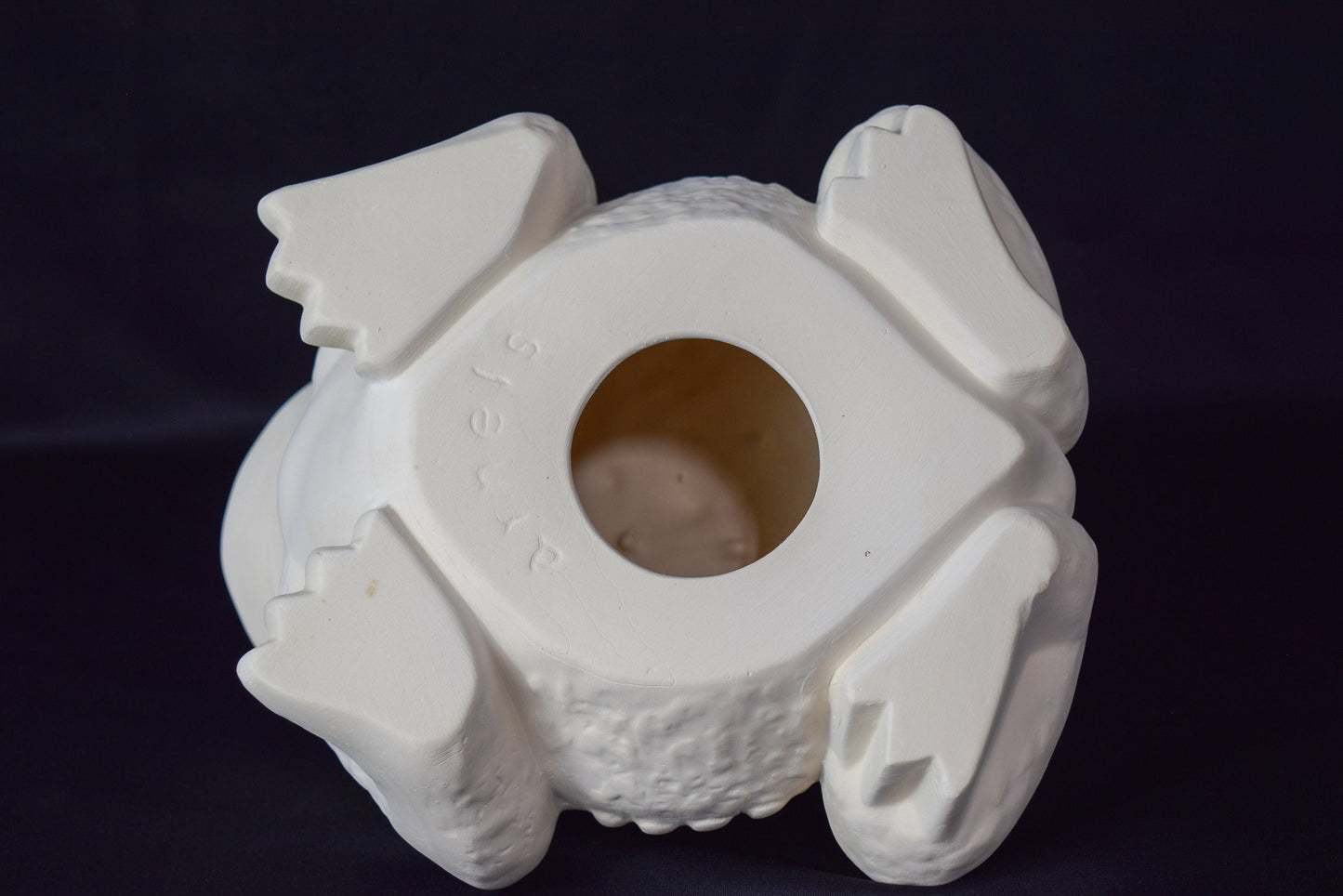 Large Unpainted Ceramic Toad Bisque - DIY Art Project, Garden Decor, Vintage Mold, Paint Party Kit