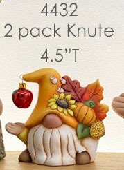 DIY Unpainted Clay Gnome Figurine - Fall Gonk Craft Project for Kids' Paint Party