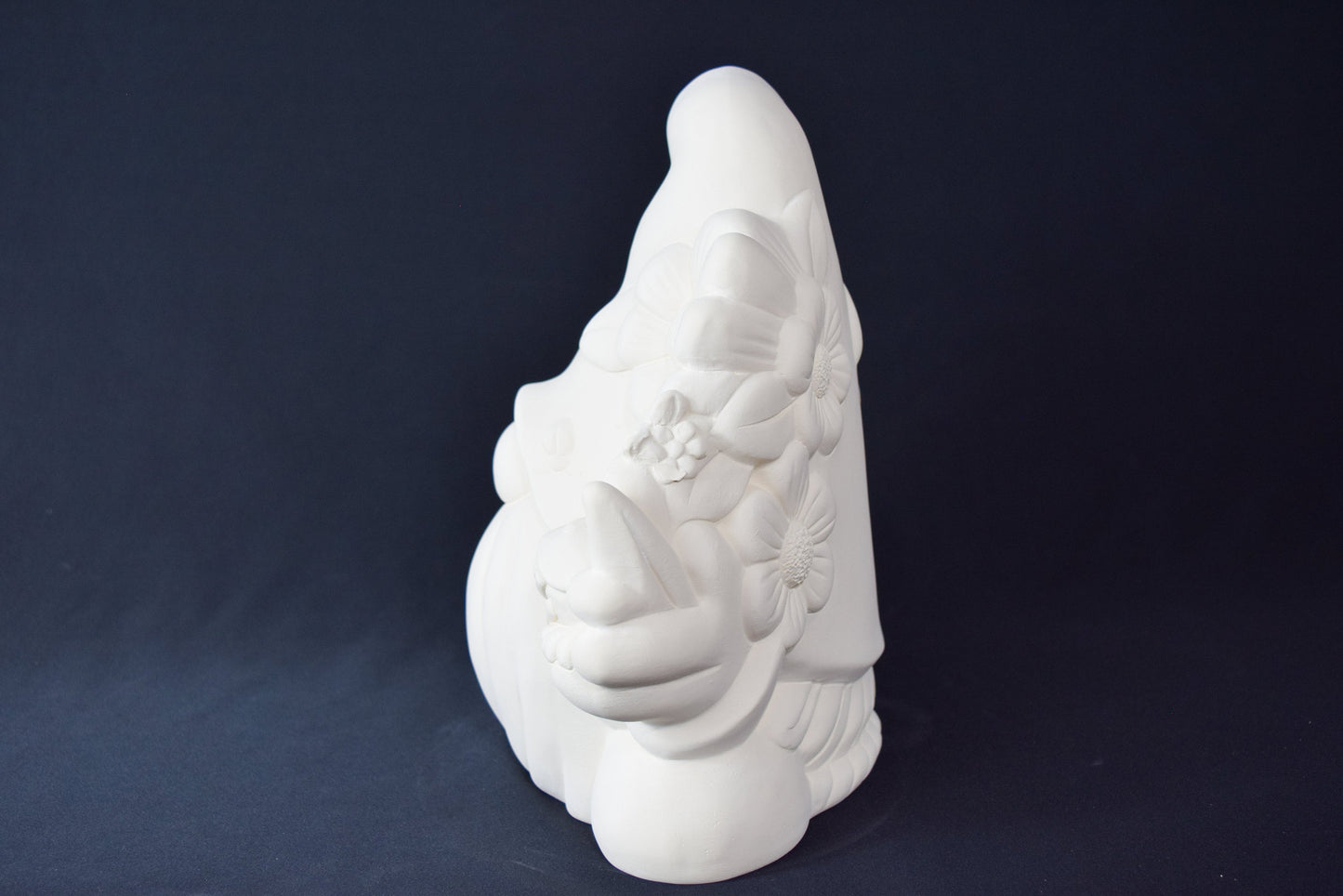 DIY Ceramic Frog Gnome with Flower | Unpainted Spring Summer Gonk Figurine | Paint Party Craft Project