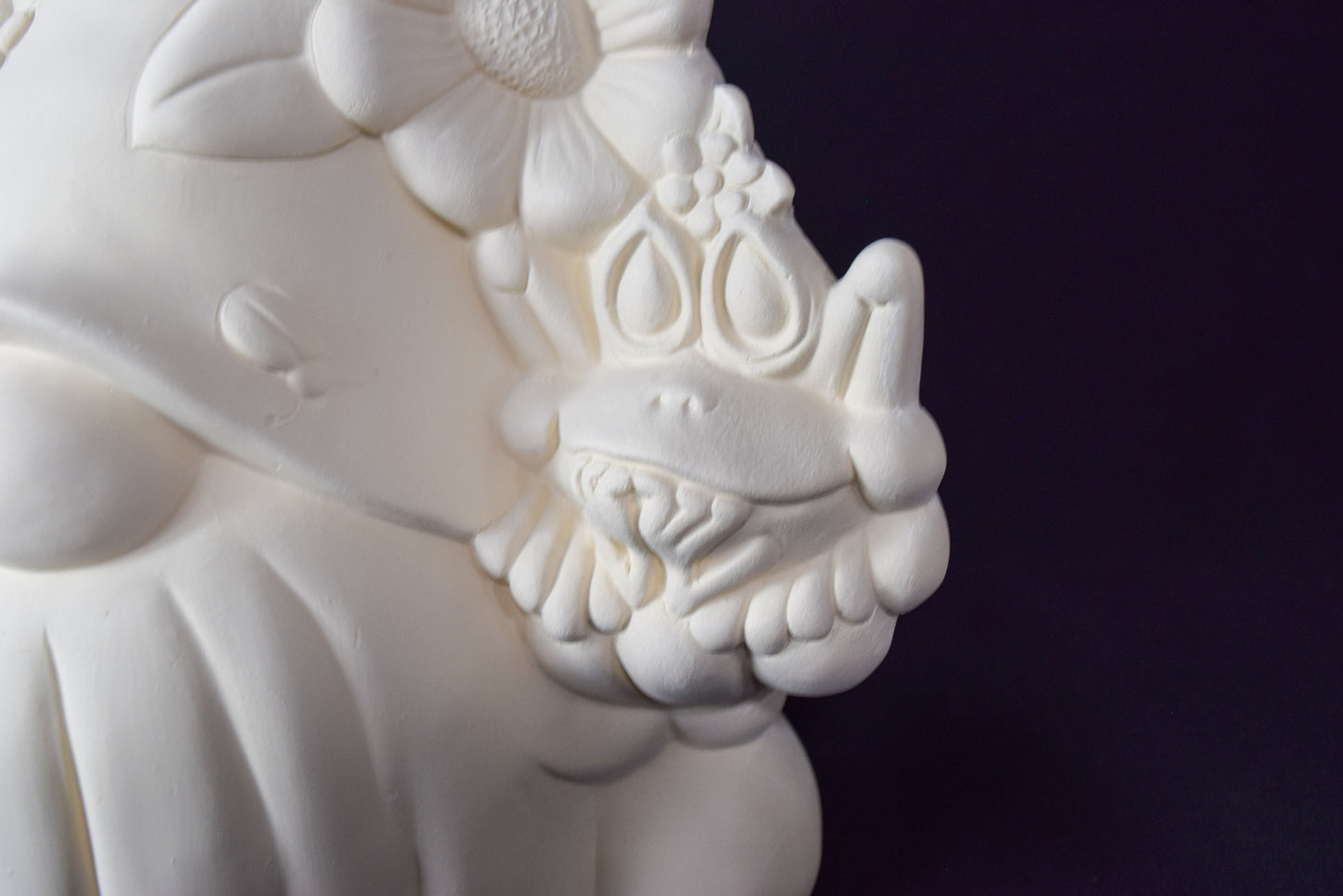 DIY Ceramic Frog Gnome with Flower | Unpainted Spring Summer Gonk Figurine | Paint Party Craft Project