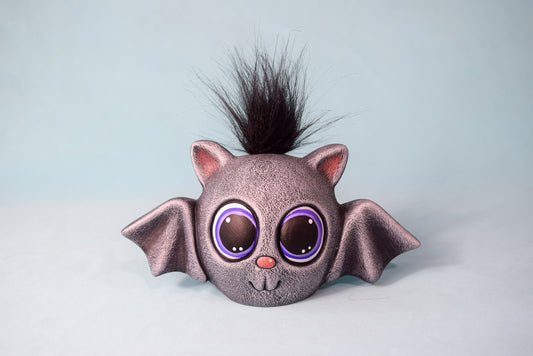Cute And Fuzzy Halloween Bat | Clay Magic | Medium Sized |Fall and Halloween Decor | Cute and Spooky Bat | Halloween Town Decorations - Teresa's Ceramics