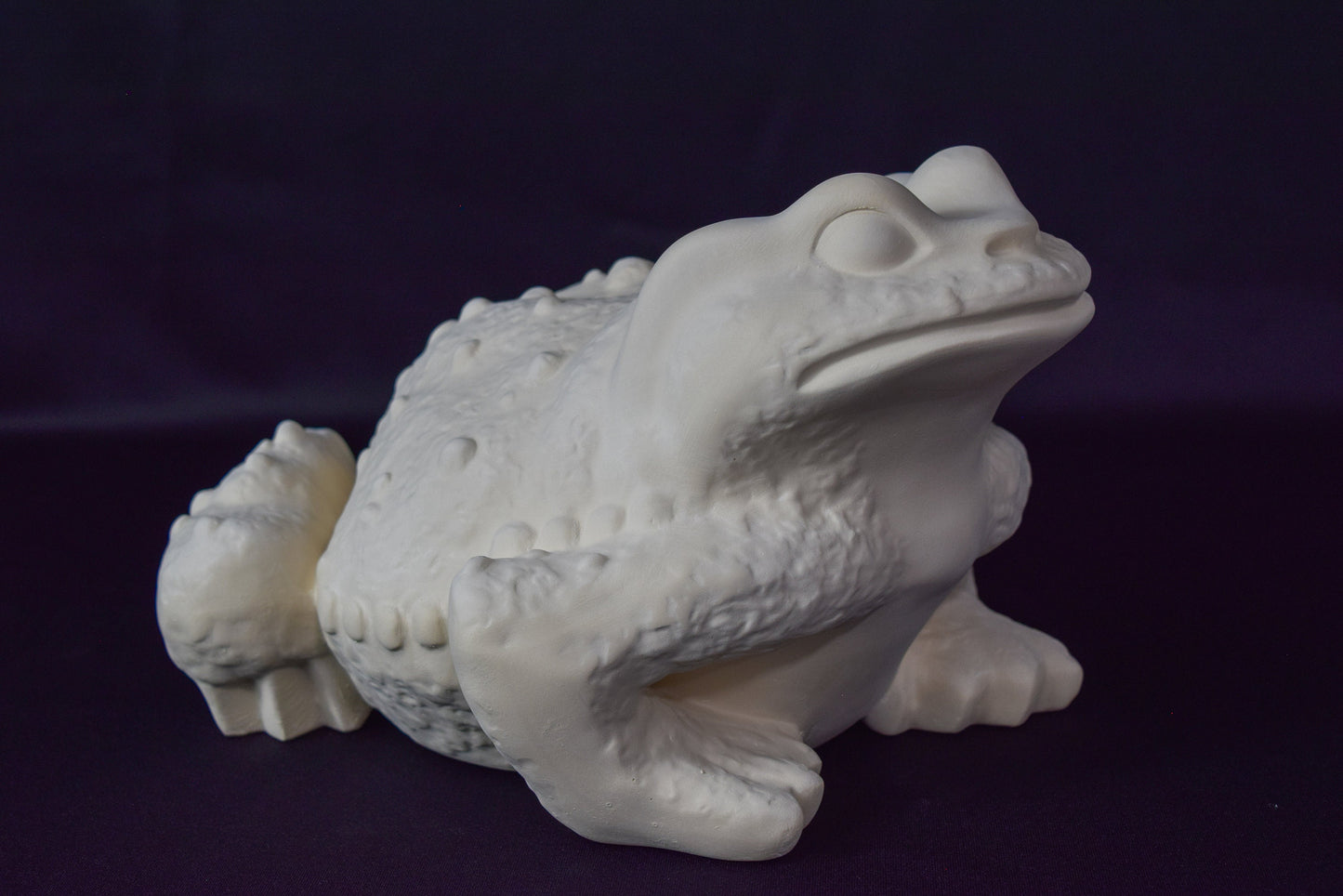 Large Unpainted Ceramic Toad Bisque - DIY Art Project, Garden Decor, Vintage Mold, Paint Party Kit