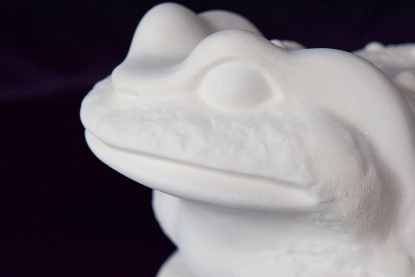 Large Unpainted Ceramic Toad Bisque - DIY Art Project, Garden Decor, Vintage Mold, Paint Party Kit