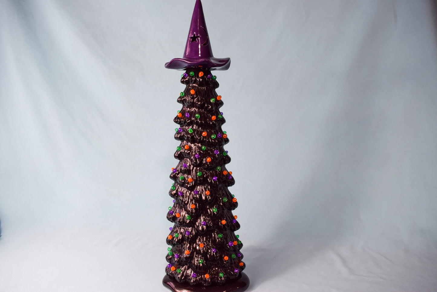 Ceramic Halloween tree - Fall Centerpiece - Halloween Decor - Ceramic Village Tree