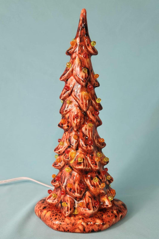 Crystal Glazed Autumn Tree - Fall and Halloween Ceramic Christmas Style Tree