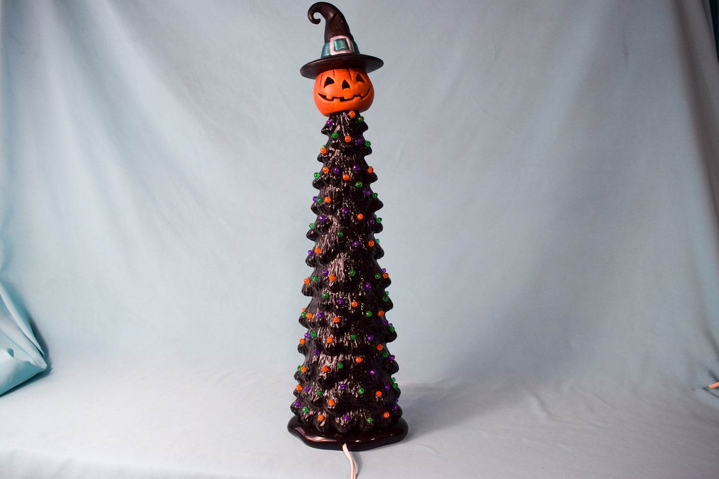 Ceramic Halloween tree - Fall Centerpiece - Halloween Decor - Ceramic Village Tree