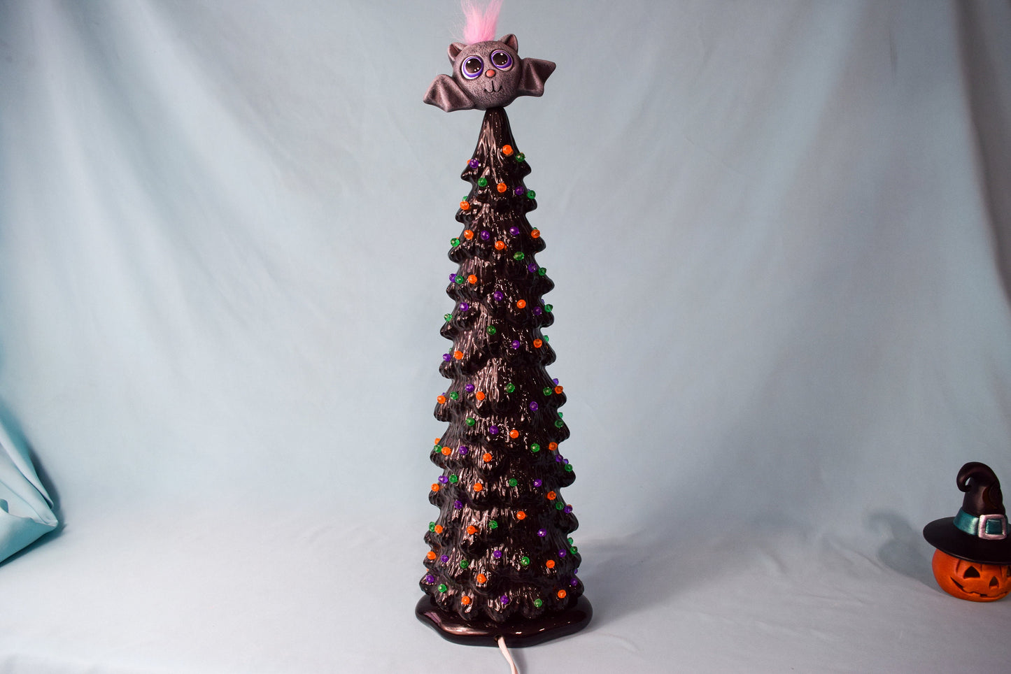 Ceramic Halloween tree - Fall Centerpiece - Halloween Decor - Ceramic Village Tree