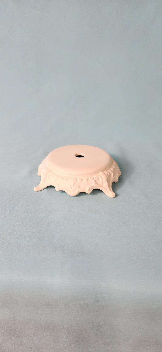 Ornate Lighting Pedestal Unpainted Ceramic Bisque | Gorgeous Ceramic Lighting Stand| - Teresa's Ceramics