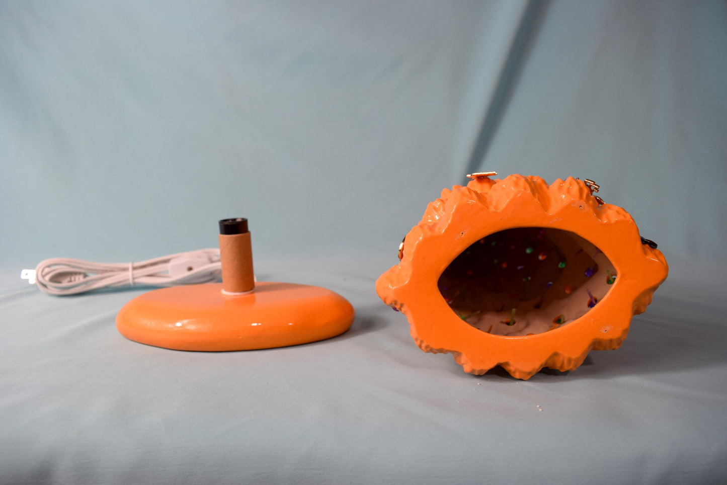 Pumpkin Orange Light Up Halloween Charm Tree - Teresa's Ceramics