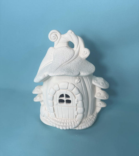 5 Ceramic Bisque Fairy Houses | Do It Yourself Ceramics - Painting Project - Unfinished Ceramics | Paint Party | Bisque Finish Yourself - Teresa's Ceramics