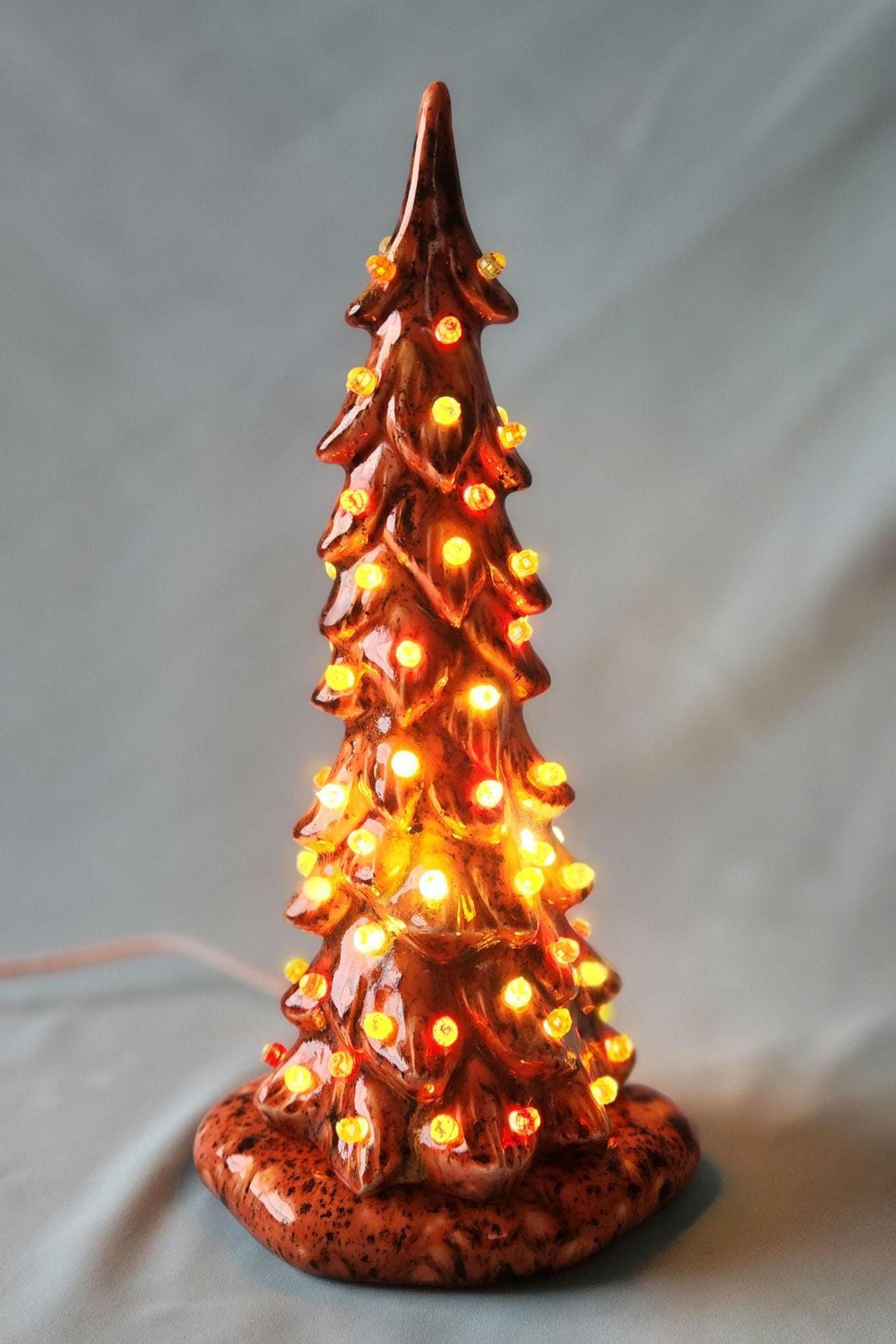 Crystal Glazed Autumn Tree - Fall and Halloween Ceramic Christmas Style Tree