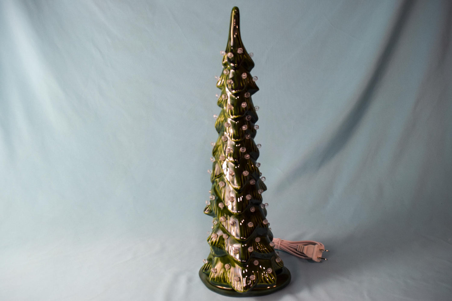 Medium Wispy Pine With Only Clear Lights - Ceramic Christmas Tree- Classic, Clean, Beautiful