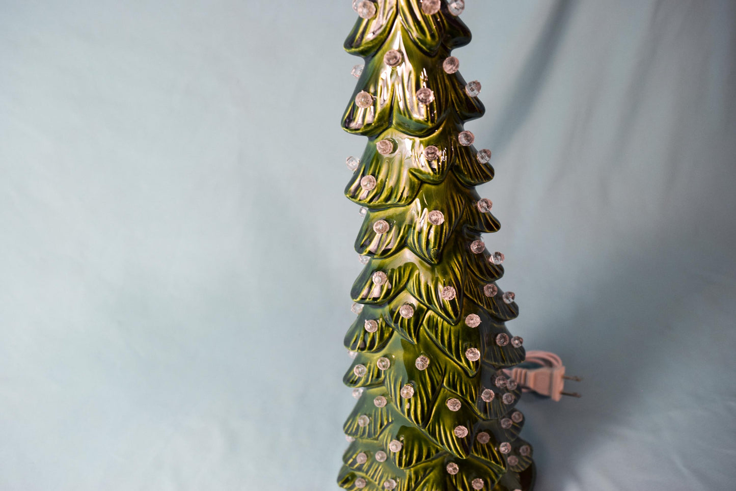 Medium Wispy Pine With Only Clear Lights - Ceramic Christmas Tree- Classic, Clean, Beautiful