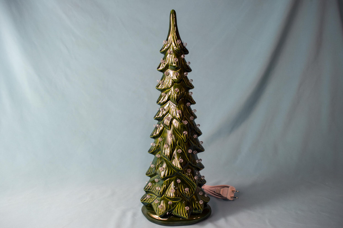 Medium Wispy Pine With Only Clear Lights - Ceramic Christmas Tree- Classic, Clean, Beautiful