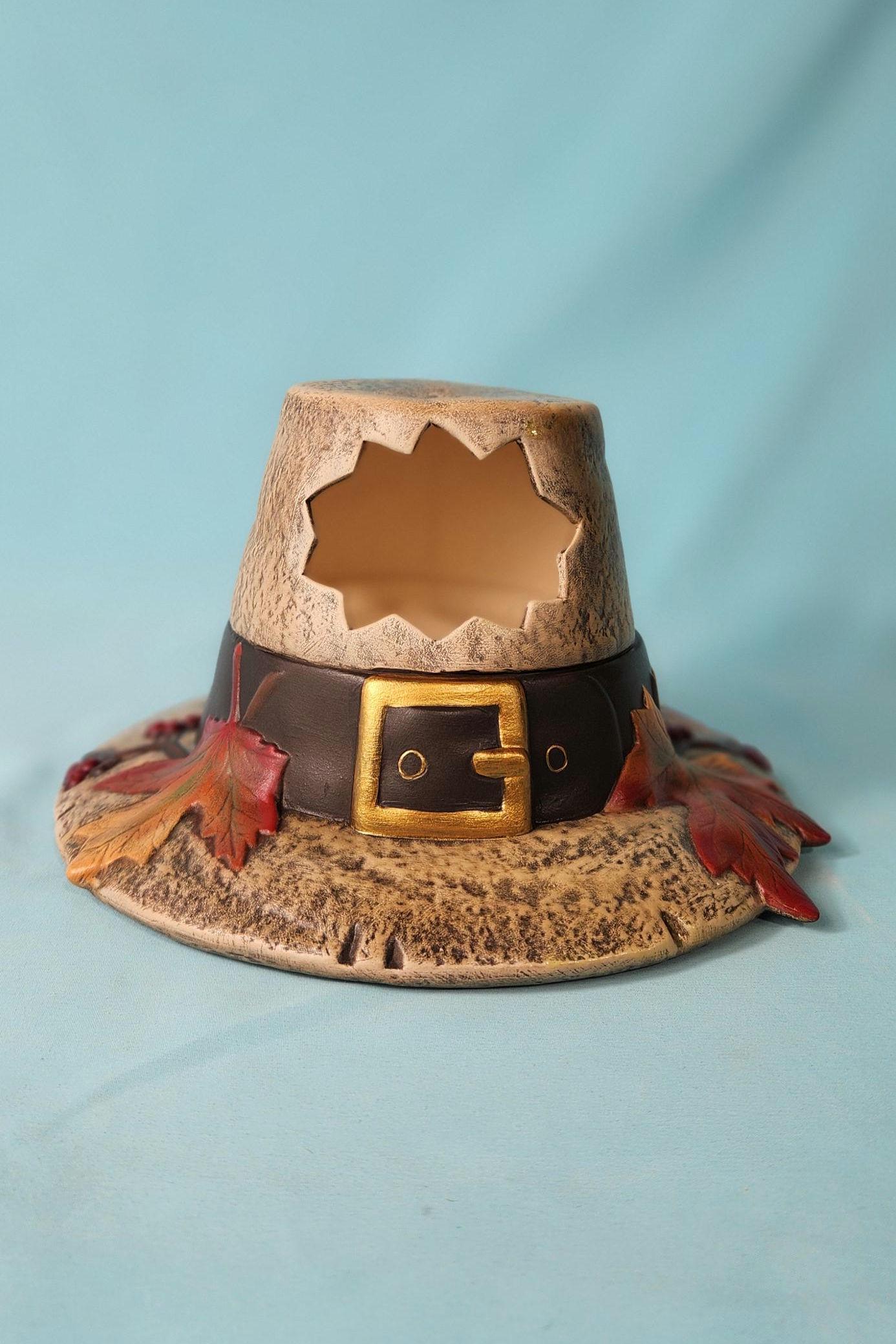 Thanksgiving Centerpiece - Pilgrims hat - Thanksgiving decoration - Fall Decor - Autumn display - Pilgrim decor