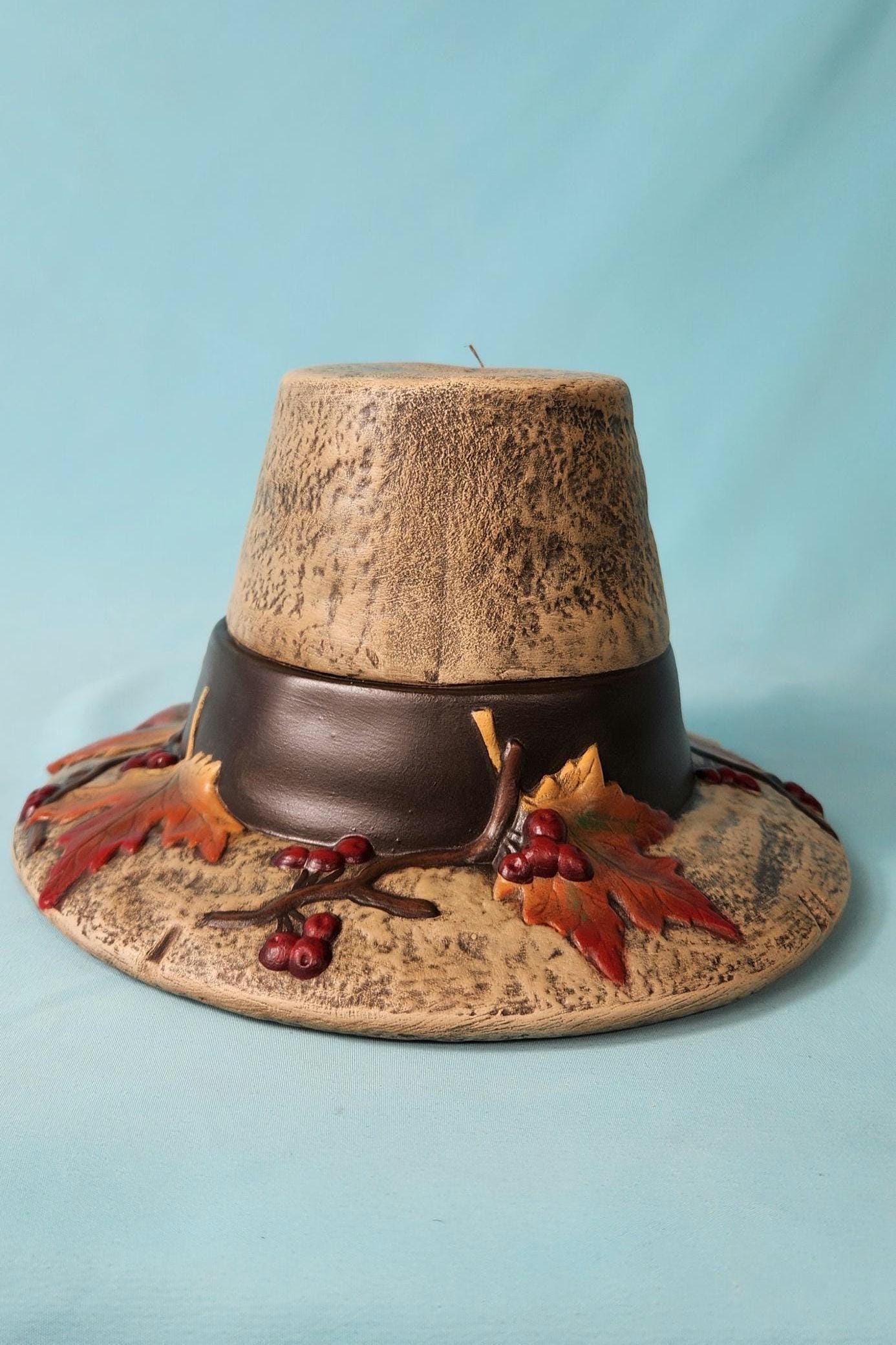 Thanksgiving Centerpiece - Pilgrims hat - Thanksgiving decoration - Fall Decor - Autumn display - Pilgrim decor