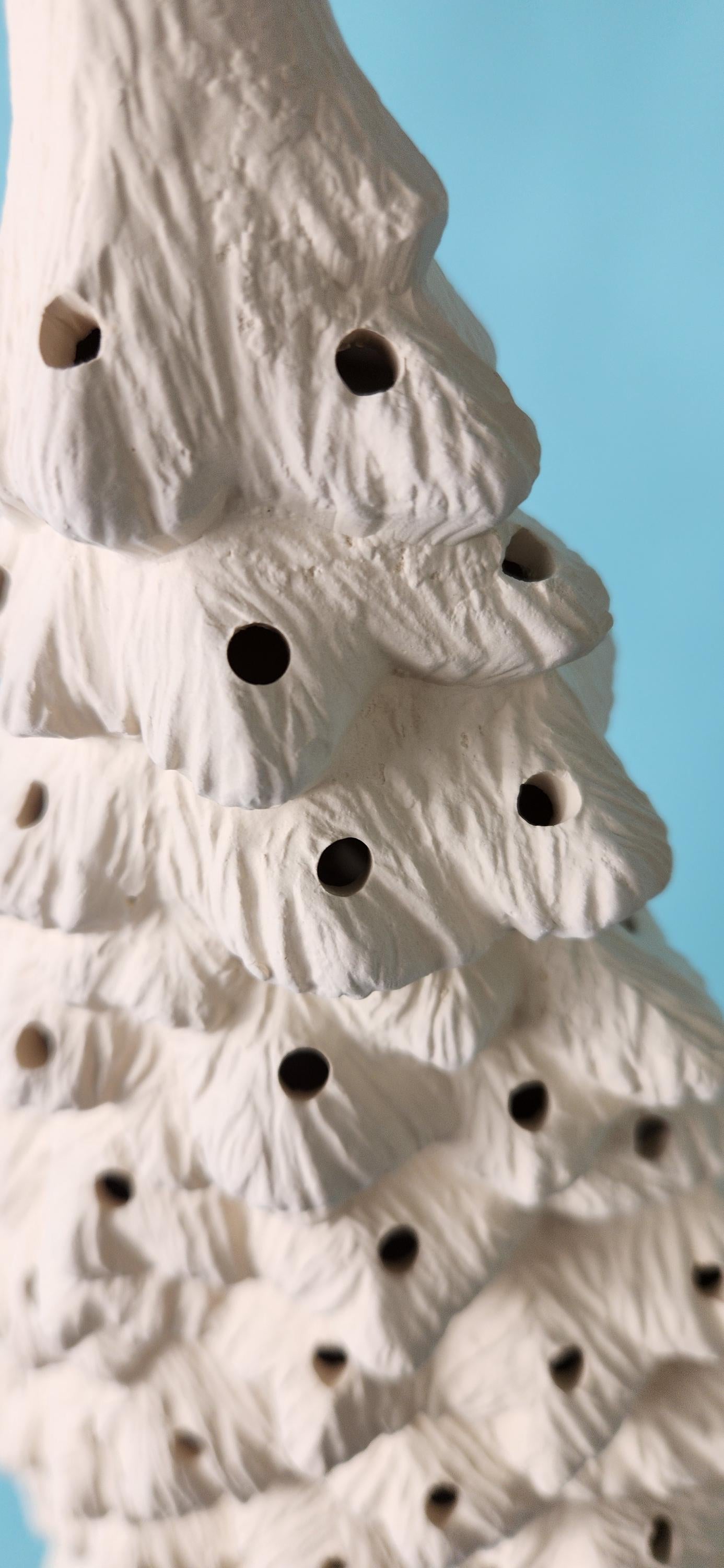 DIY Ceramic Christmas Tree Kit: 15-inch Unpainted Bisque Tabletop Decoration for Holiday Crafting