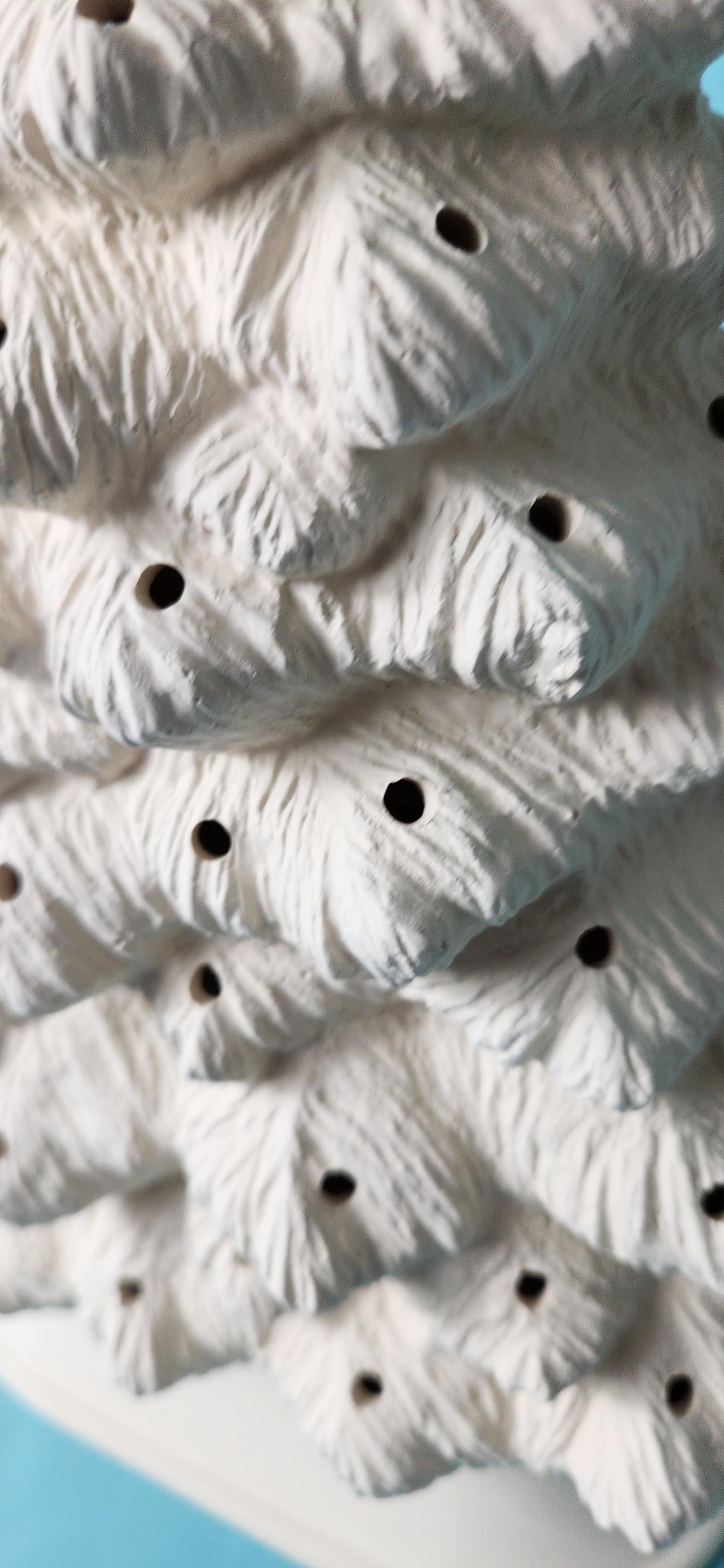 DIY Ceramic Christmas Tree Kit: 15-inch Unpainted Bisque Tabletop Decoration for Holiday Crafting