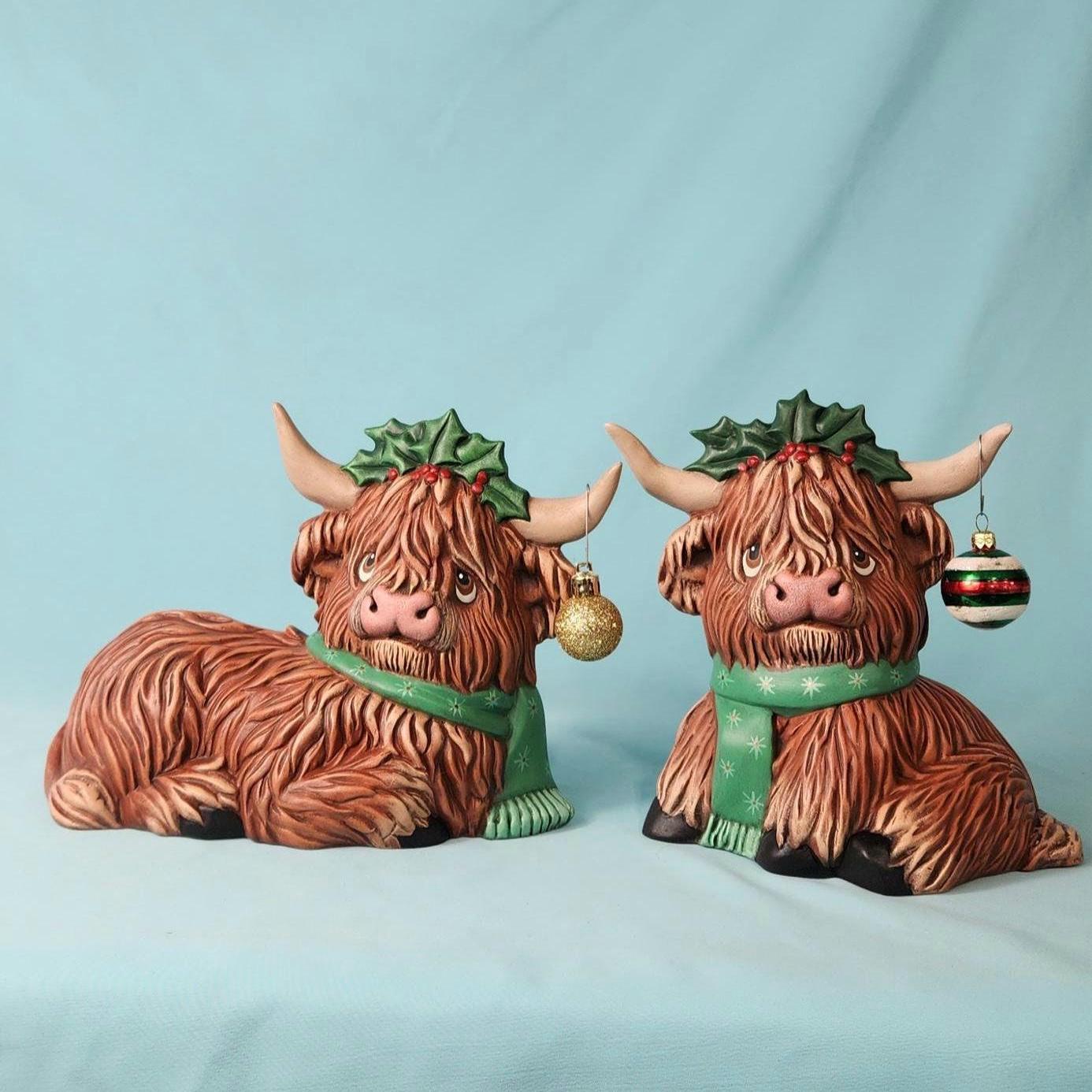 Beautiful Highland Christmas Cows