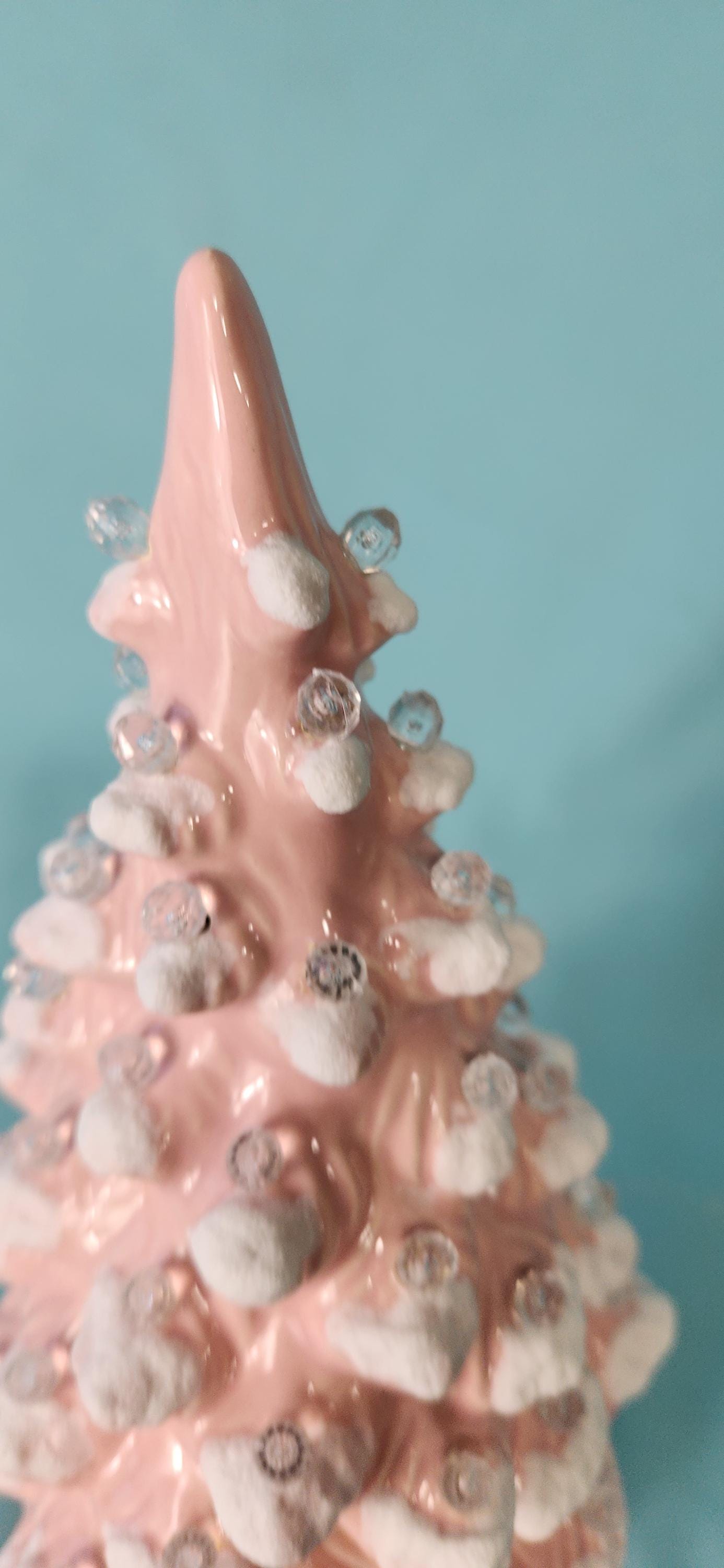 Pink Lipstick Boho Christmas Tree With Fired On Snow | Seely Style Tree | Free Shipping