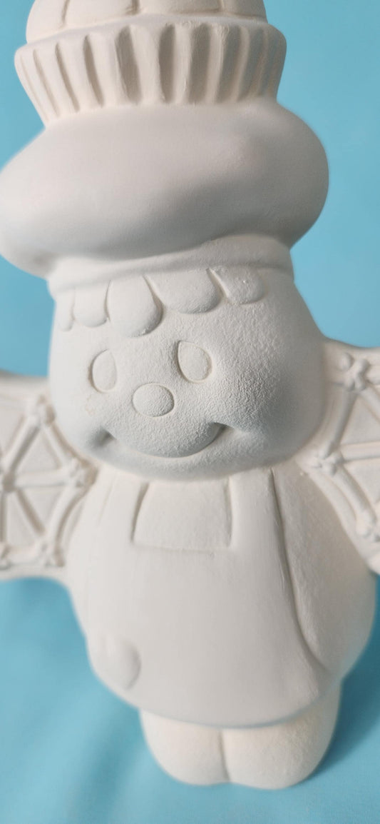Ceramic Gingerbread Baker With Snowflake Cookies| Holiday Decor | Christmas Cookie Decorator | Paint It Yourself DIY - Teresa's Ceramics