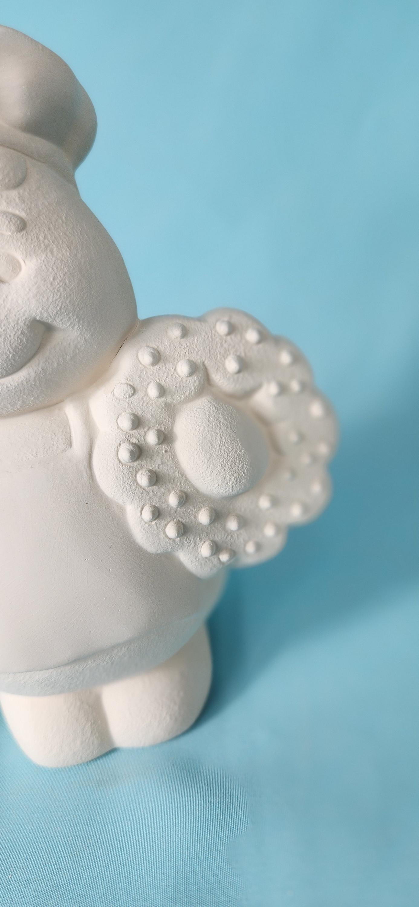 DIY Unpainted Ceramic Gingerbread Baker Set: Holly Leaf & Santa Boot Christmas Decoration Project