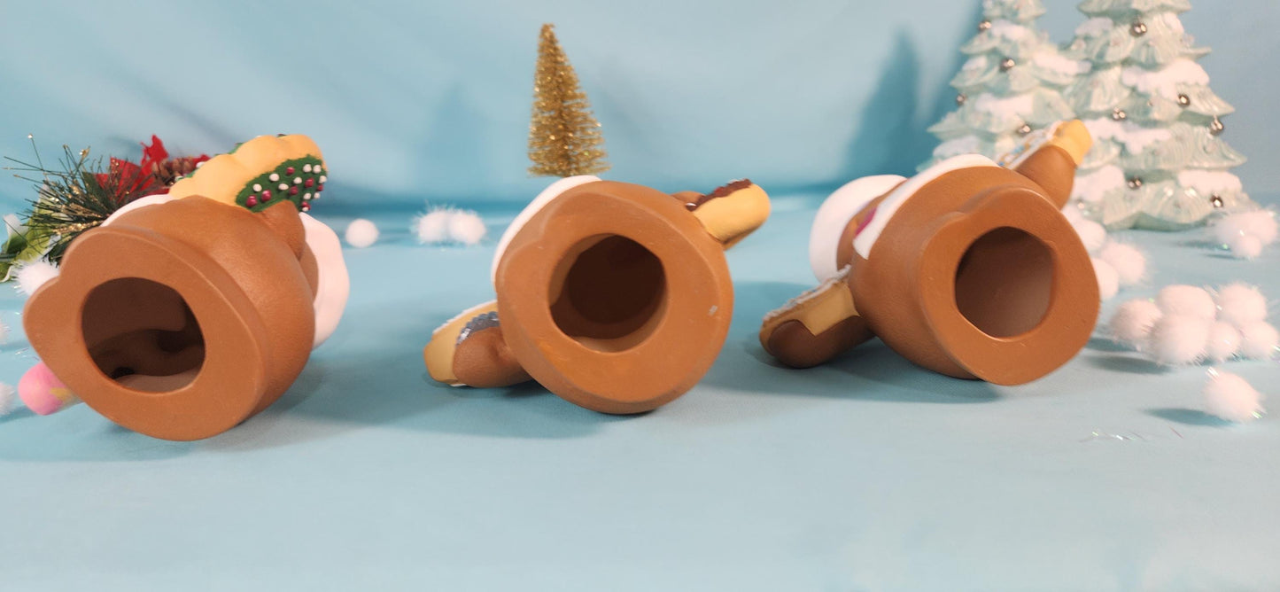 Set of 3 Christmas Gingerbread Bakers | Holiday Home Decor | Gingerbread Cookie People