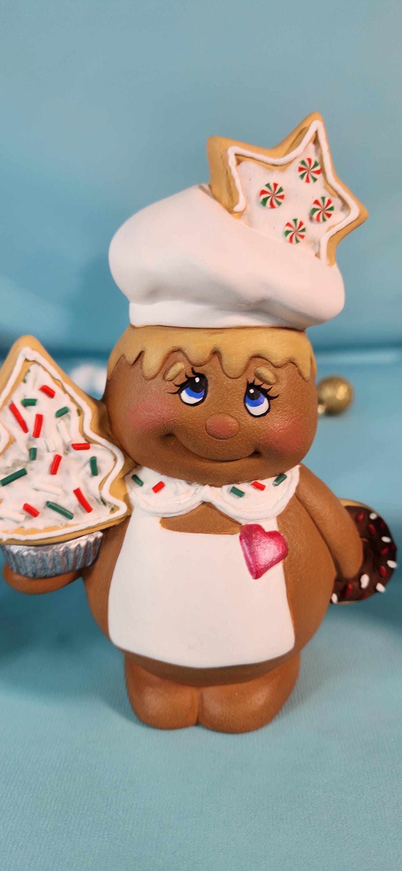 Set of 3 Christmas Gingerbread Bakers | Holiday Home Decor | Gingerbread Cookie People