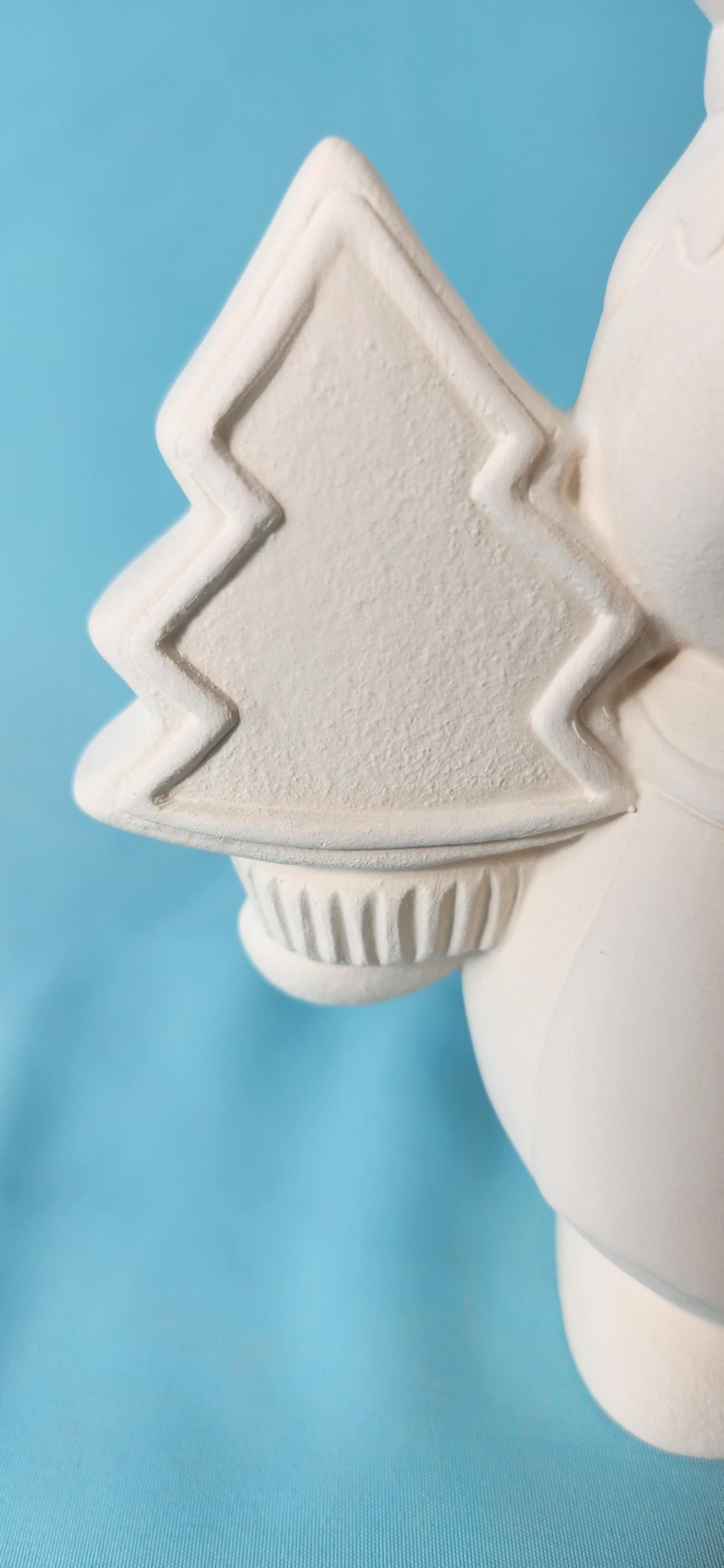 Ceramic Gingerbread Baker With Cute Tree Cookie | Holiday Decor | Christmas Cookie Decorator | Paint It Yourself DIY - Teresa's Ceramics