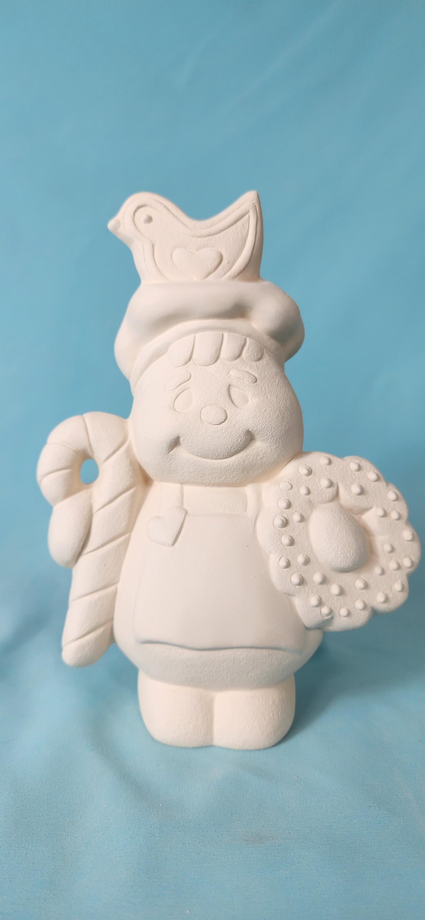 DIY Unpainted Ceramic Gingerbread Baker Set: Holly Leaf & Santa Boot Christmas Decoration Project