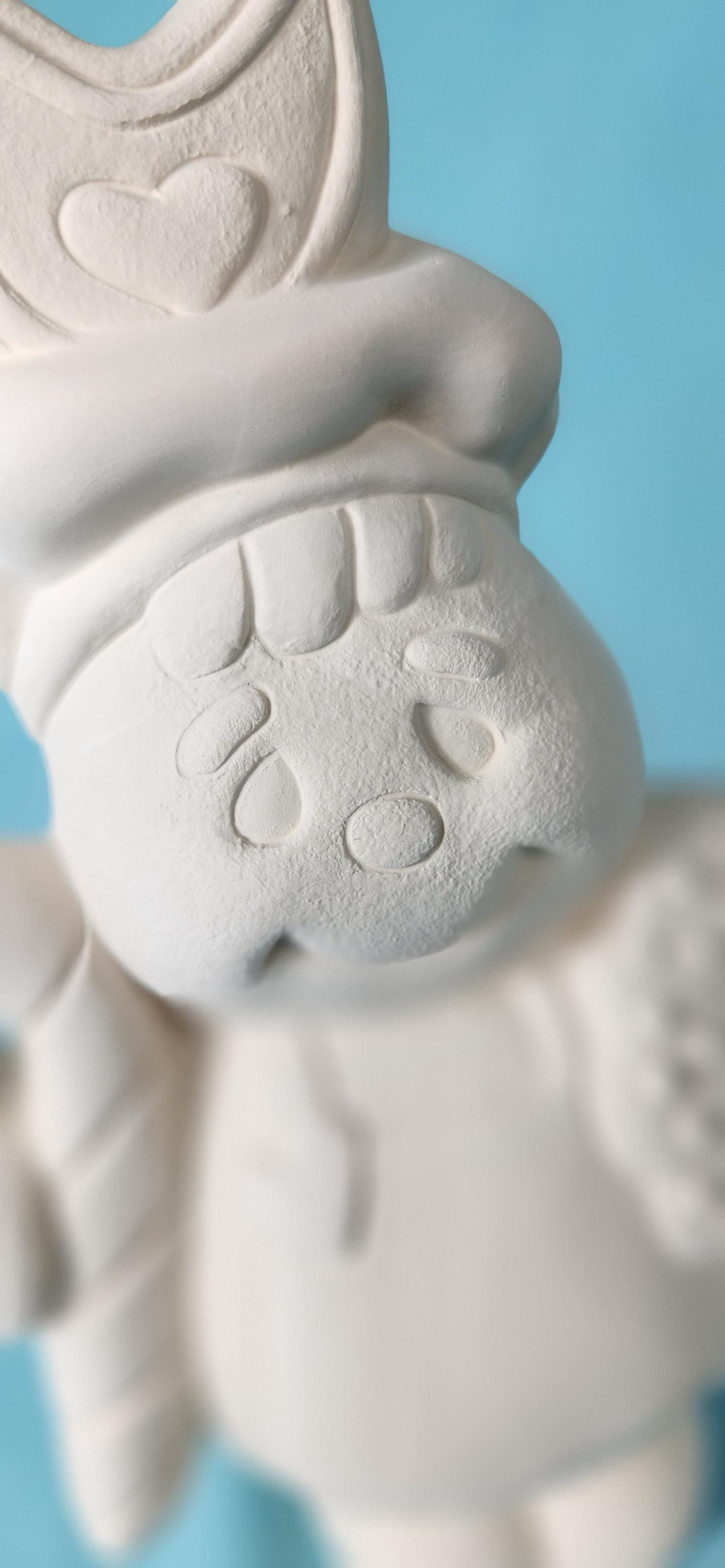 DIY Unpainted Ceramic Gingerbread Baker Set: Holly Leaf & Santa Boot Christmas Decoration Project