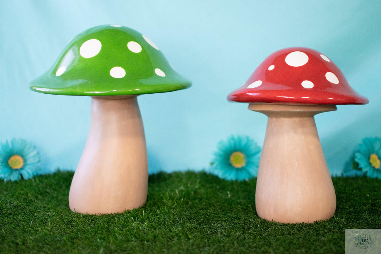 Gigantic Mushrooms | XL and Large Garden Mushrooms - Teresa's Ceramics