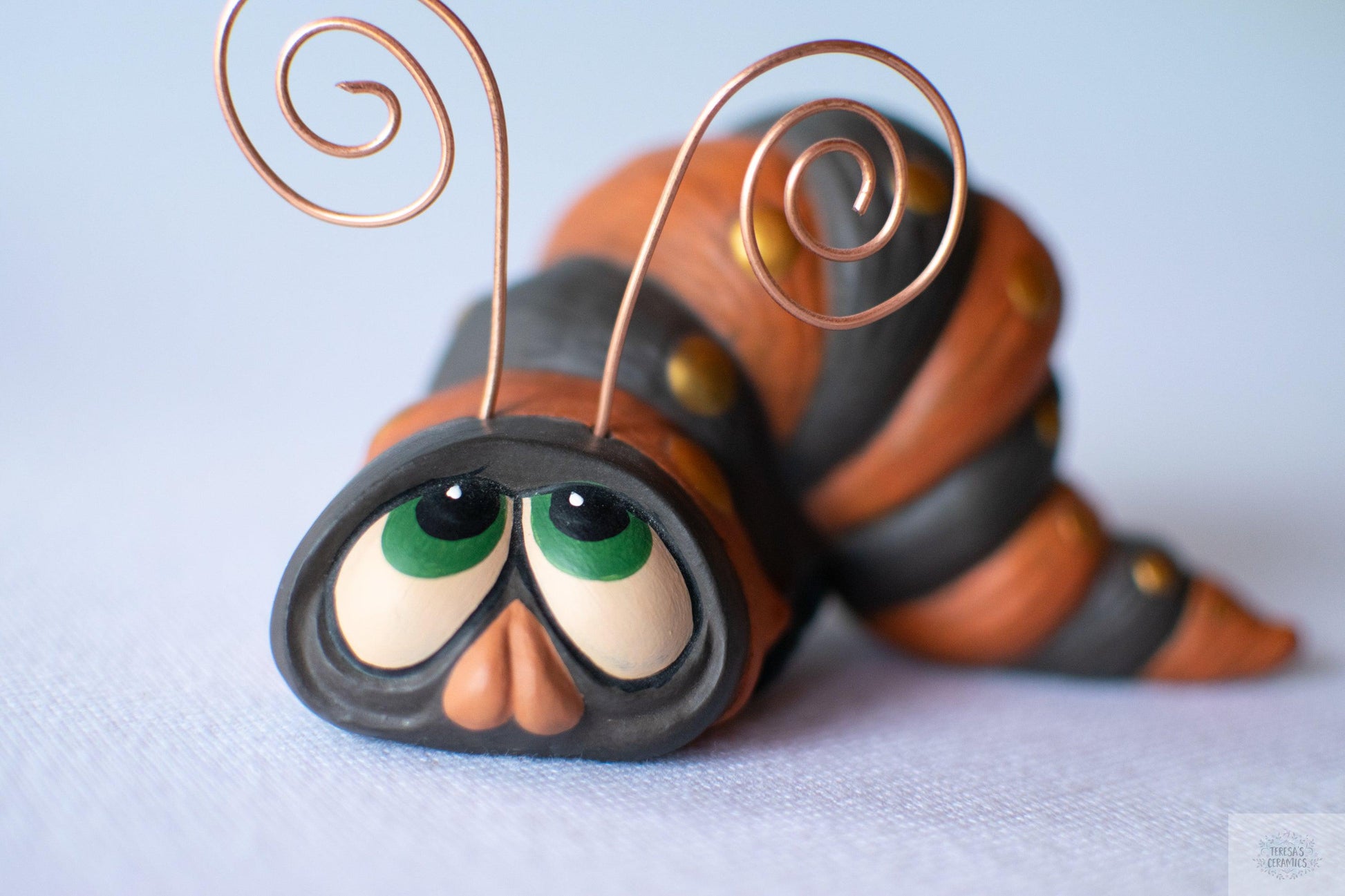 Fall Garden Wormy | Fall Home Decoration - Teresa's Ceramics